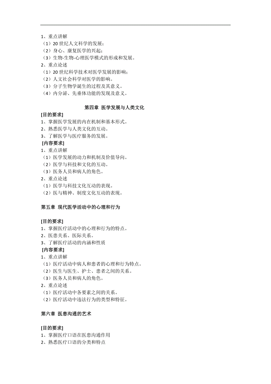 医学人文学教学大纲_第4页