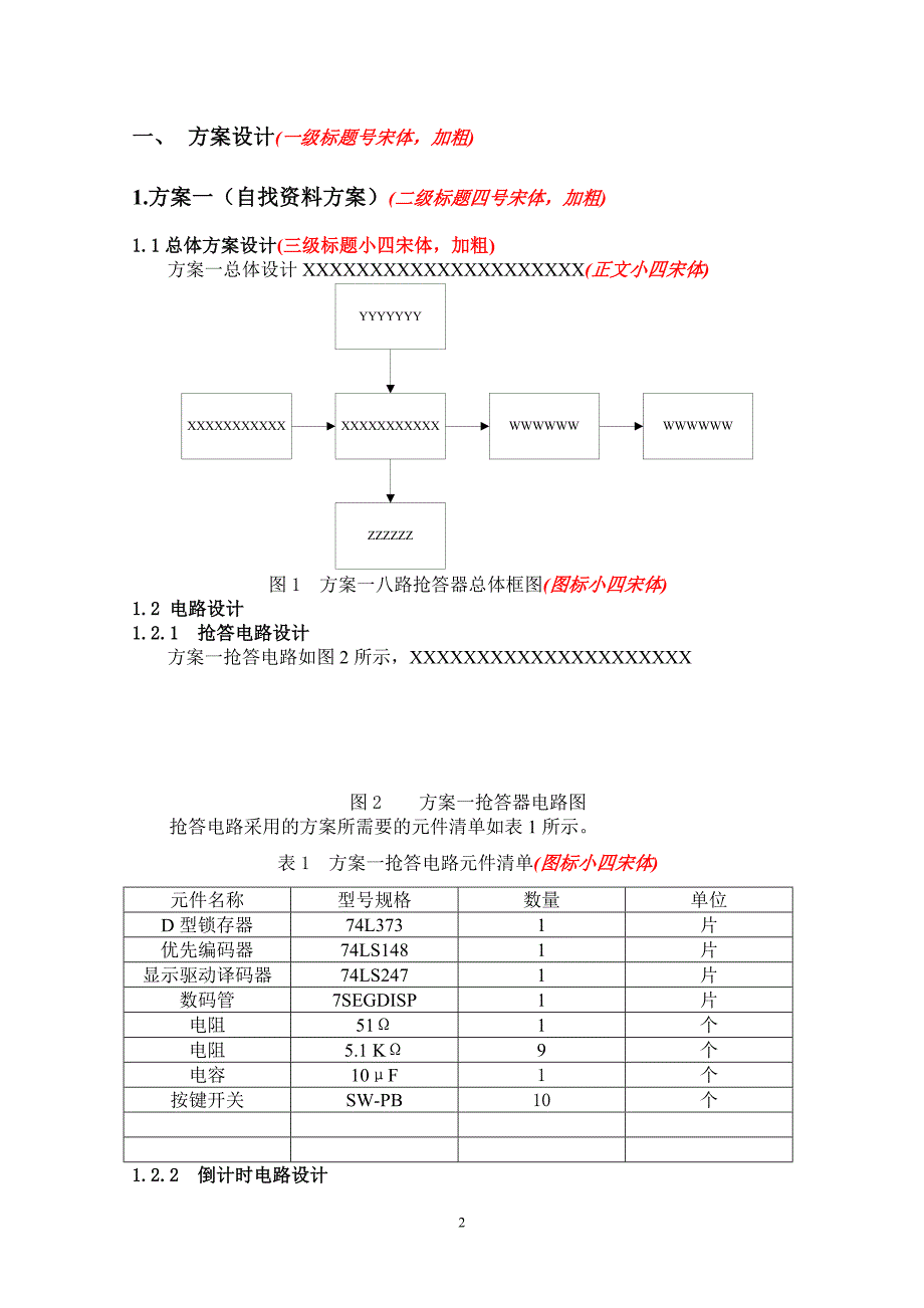 数字电子线路课程设计模板_第3页