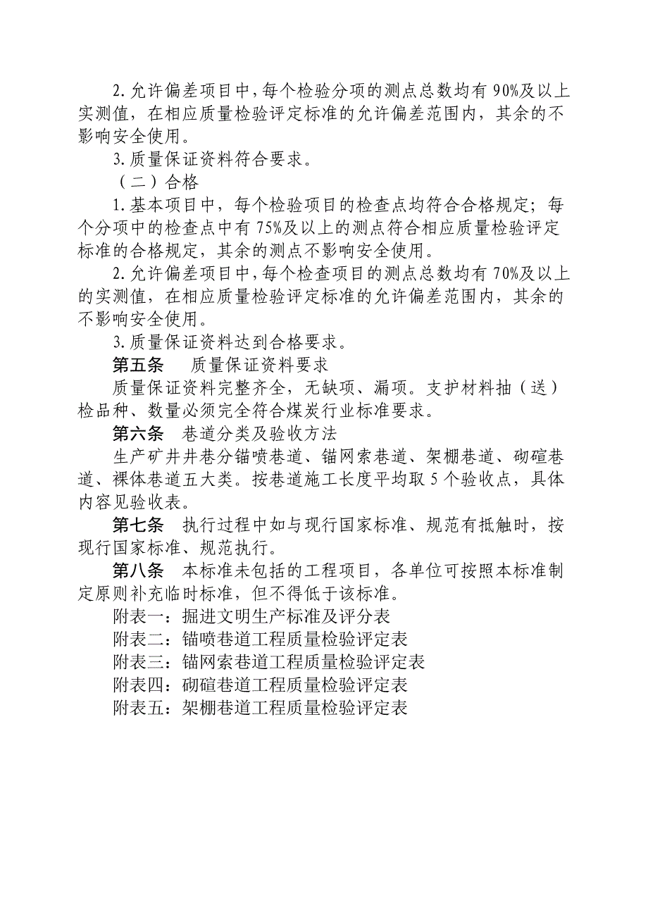 掘进安全质量标准化标准及考核评级办法_第2页