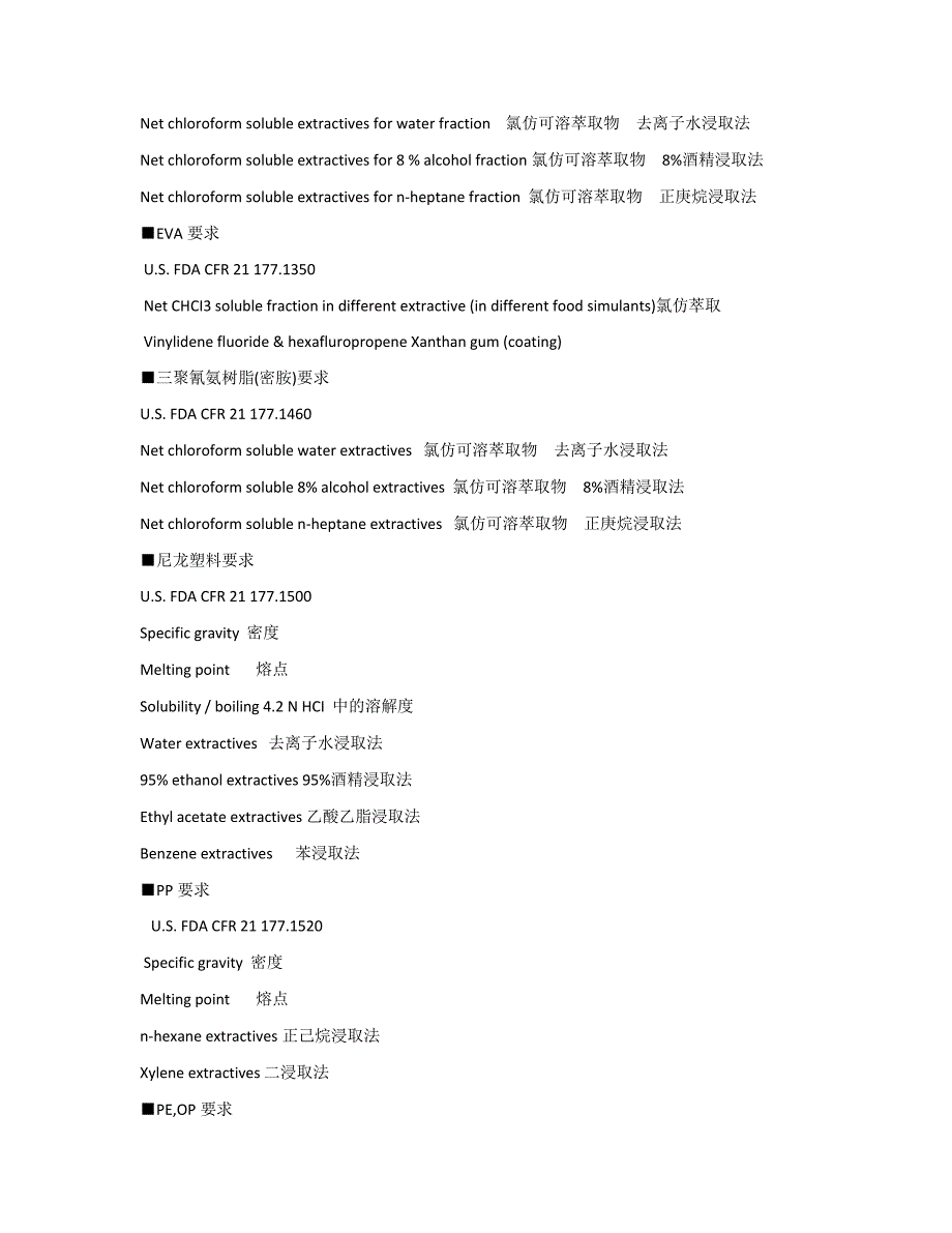 常见fda食品接触材料检测标准_第2页