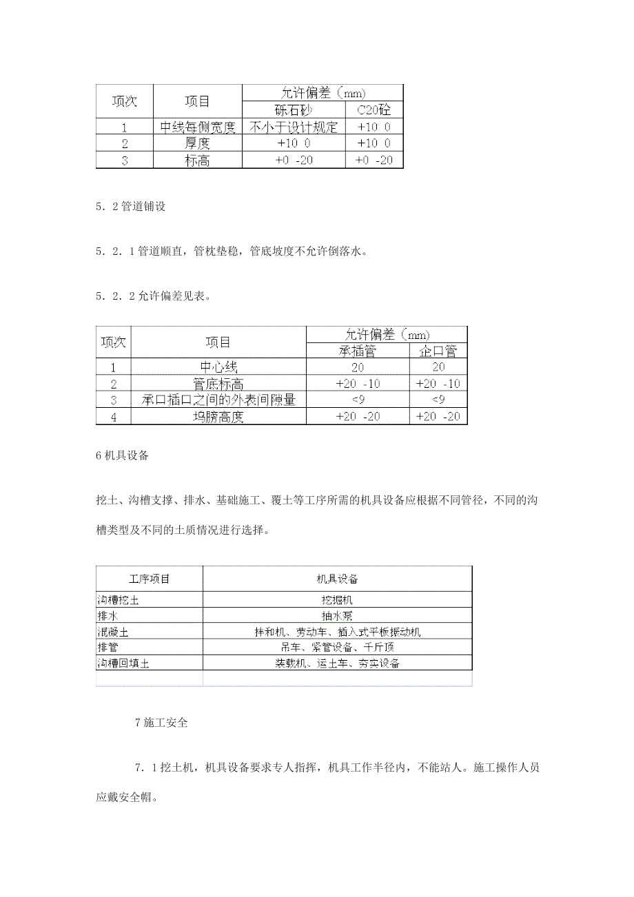 雨污水施工方案(承插管企口管_第4页