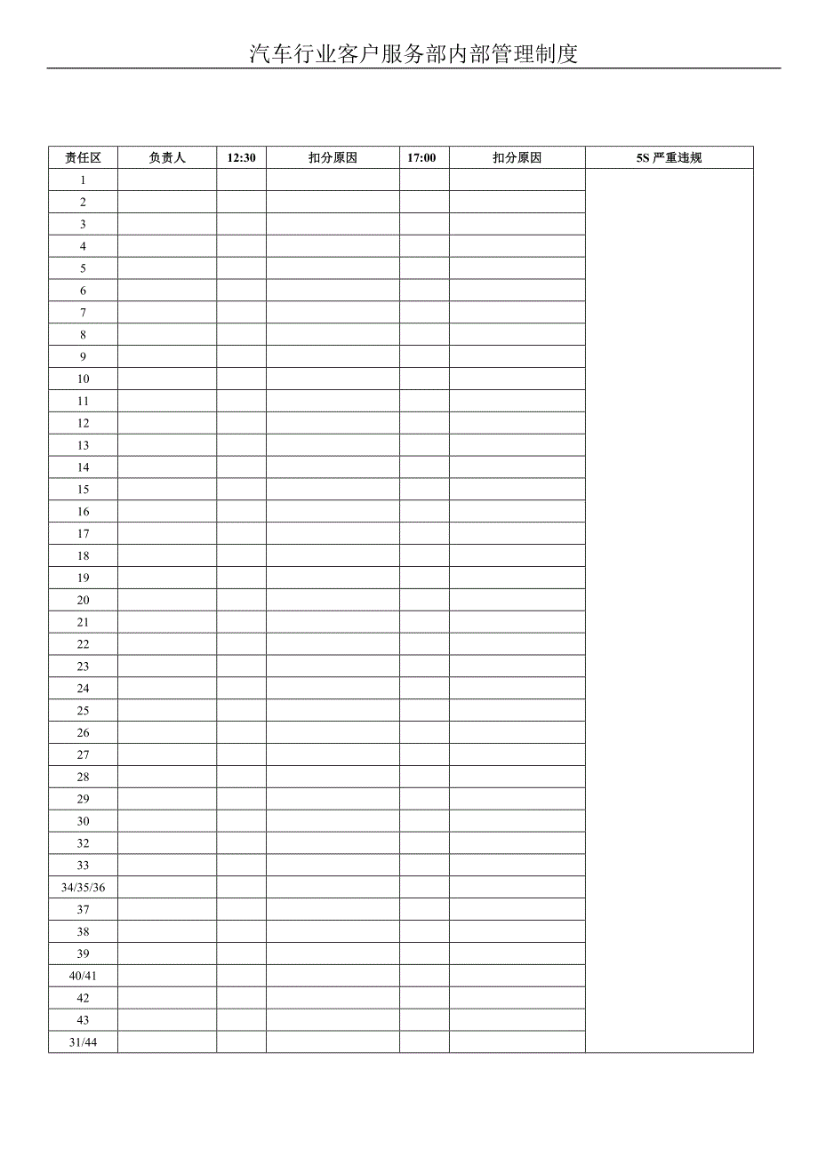 汽车行业客户服务部内部管理制度_第4页