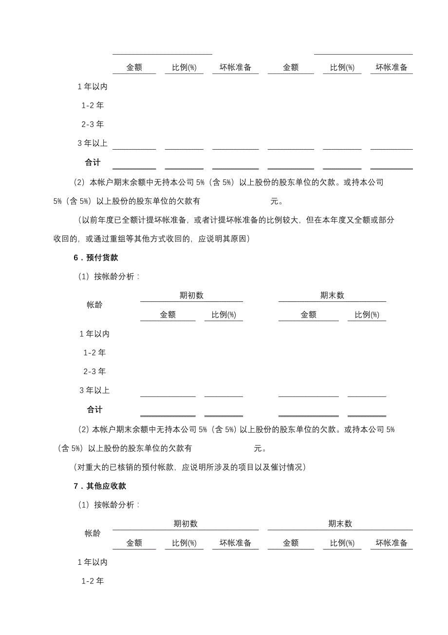 会计报表附注(齐全格式)_第5页