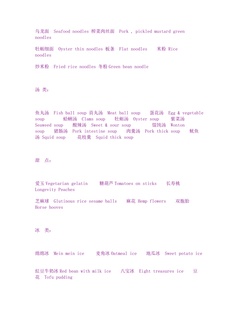 全国小吃英文翻译档_第2页