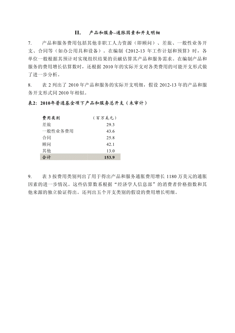 《2012-13年工作计划和预算》情况说明之三–2011年4月预期的费用增长_第4页