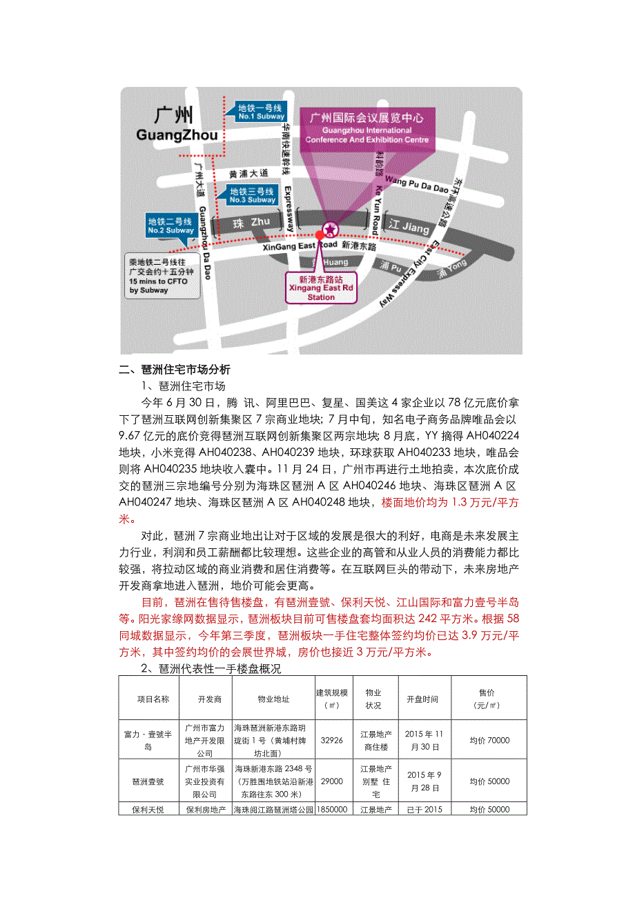 广州市琶洲区域房地产发展状况_第3页