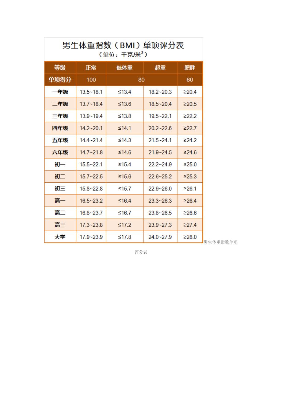 国家学生体质健康标准_第2页