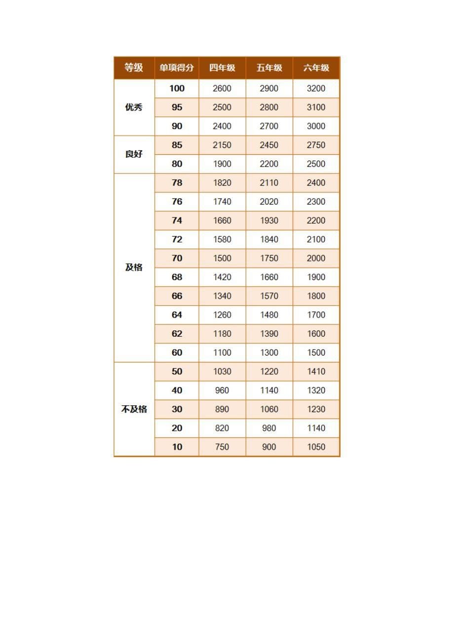 国家学生体质健康标准_第5页