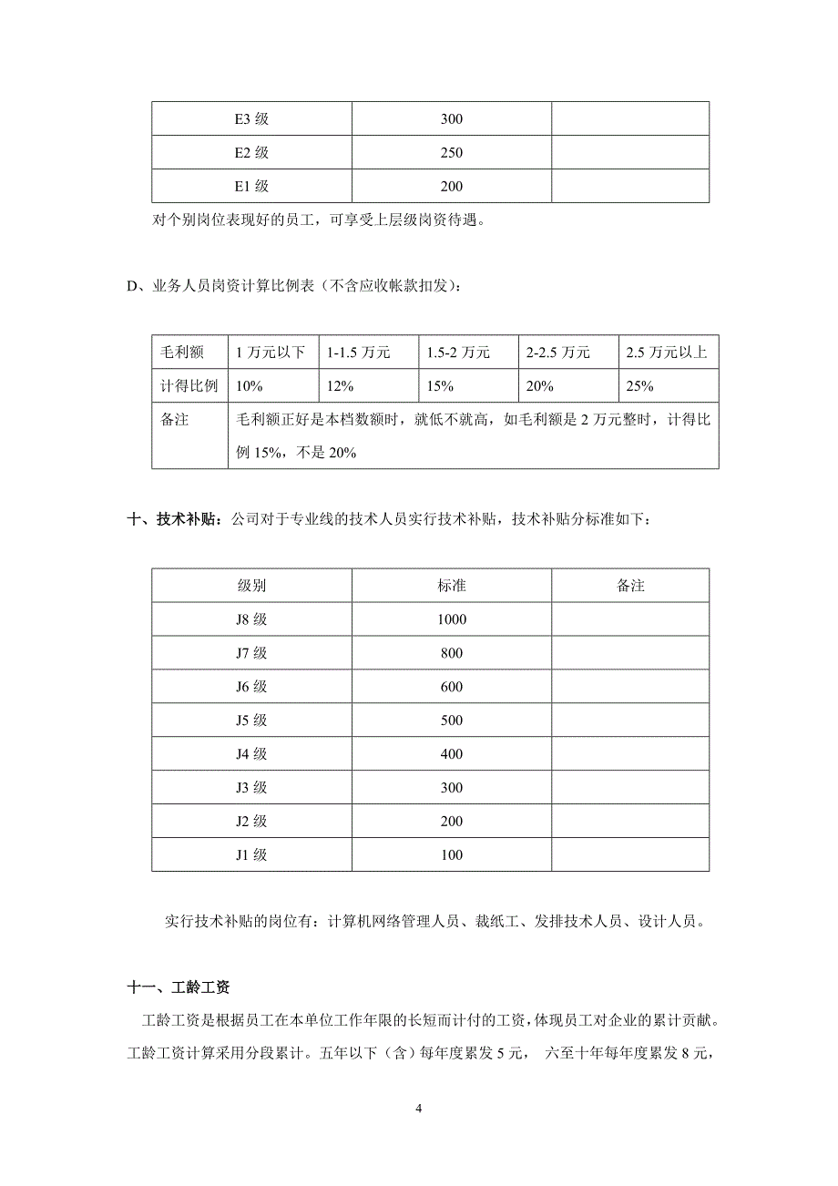 薪酬管理制度(草案)_第4页