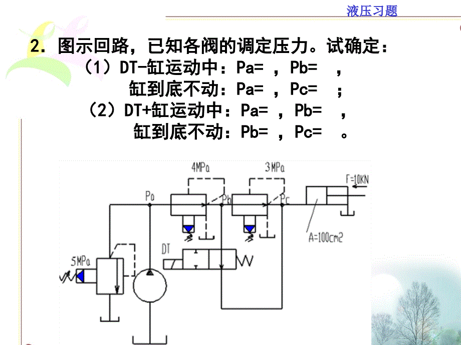 液压与气压传动 液压回路习题_第2页