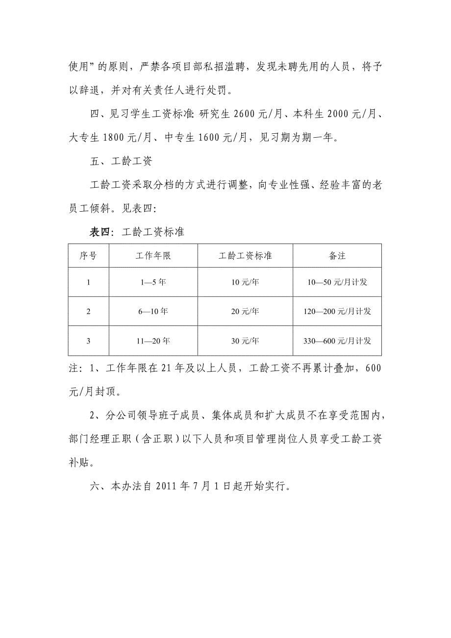 上海分公司薪酬管理暂行办法_第5页