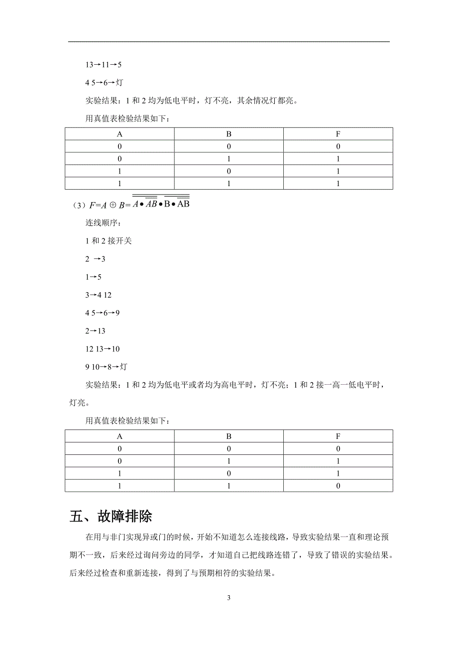 ttl逻辑门变换实验报告_第3页