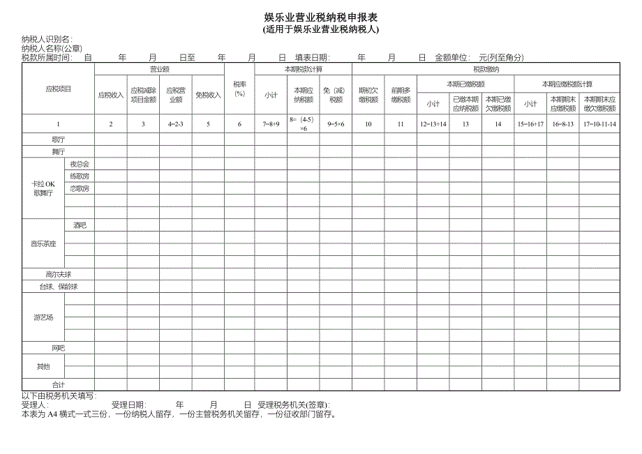 营业税纳税申报表_第3页