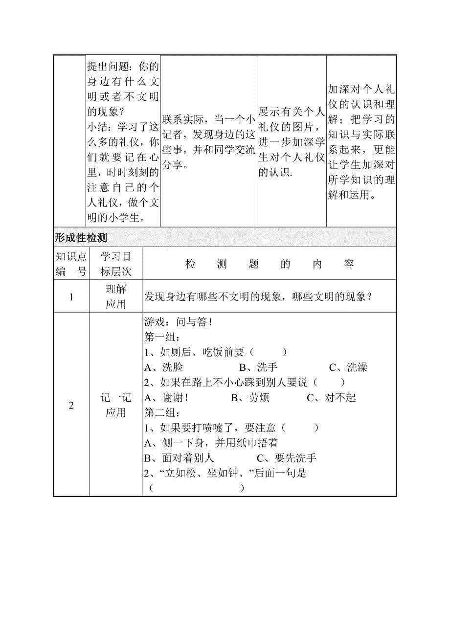 个人礼仪教学设计_第5页