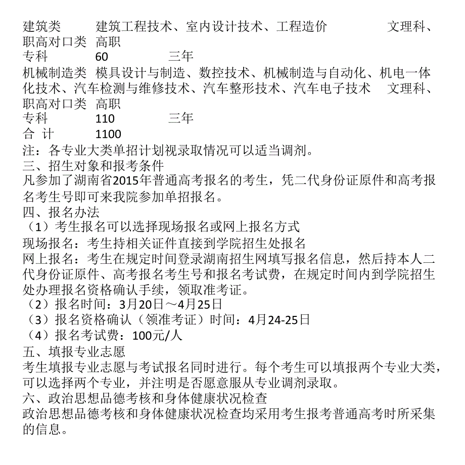 永州职业技术学院招生专业、计划与收费标准_第2页