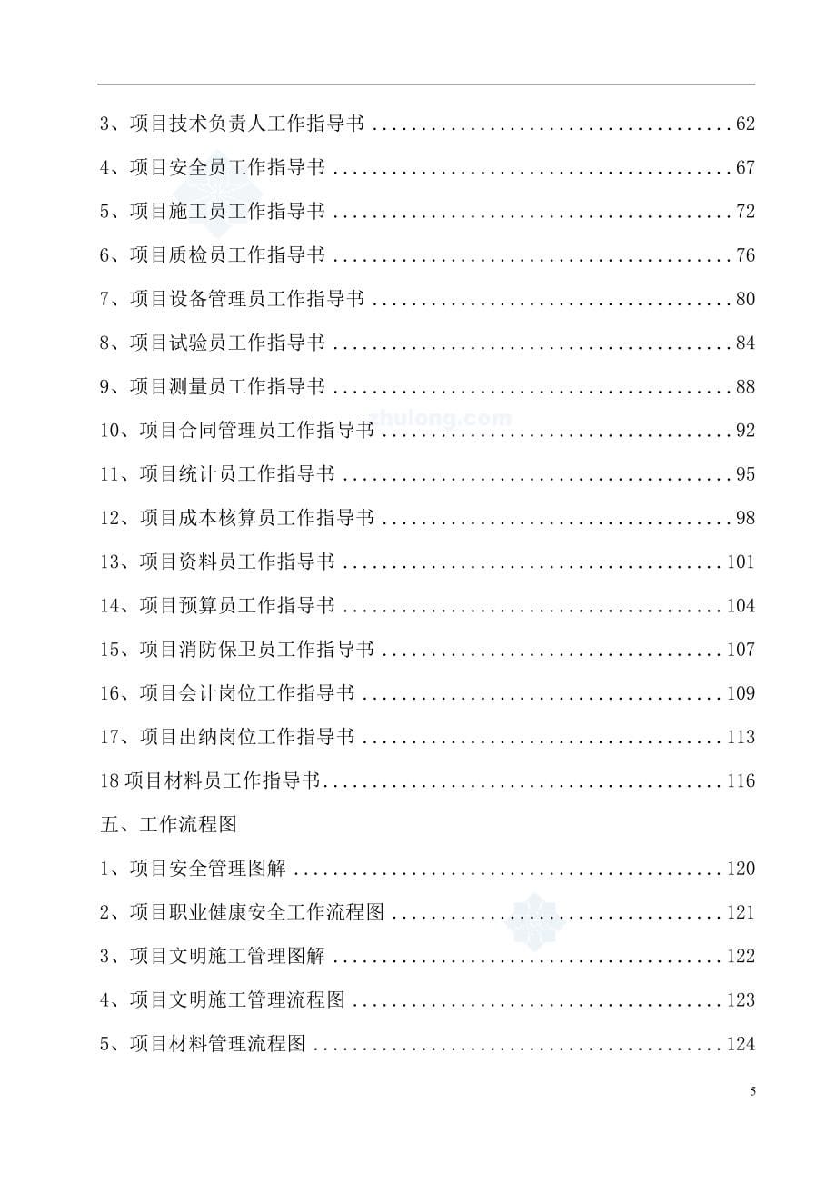 建筑公司项目部施工管理制度汇编(流程图 岗位职责 )_第5页