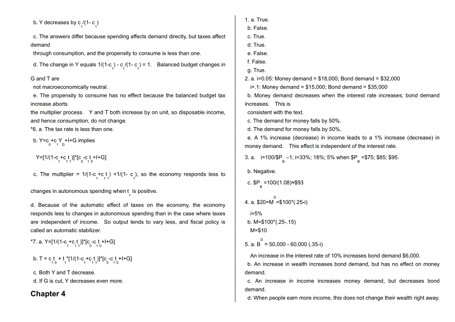 布兰查德blancard宏观经济学课后习题答案(英文版)_第4页