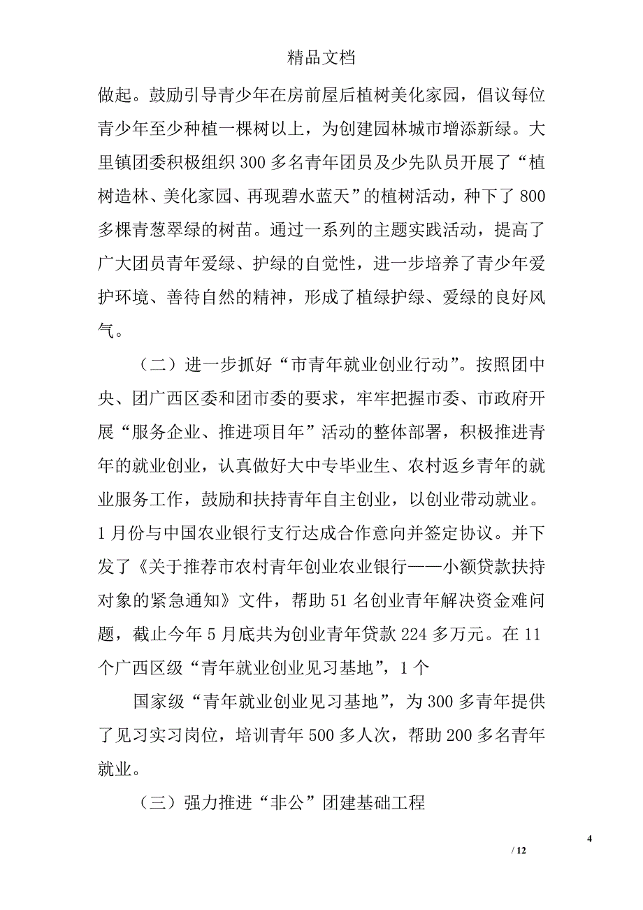 2017共青团上半年工作总结及下半年工作计划精选_第4页