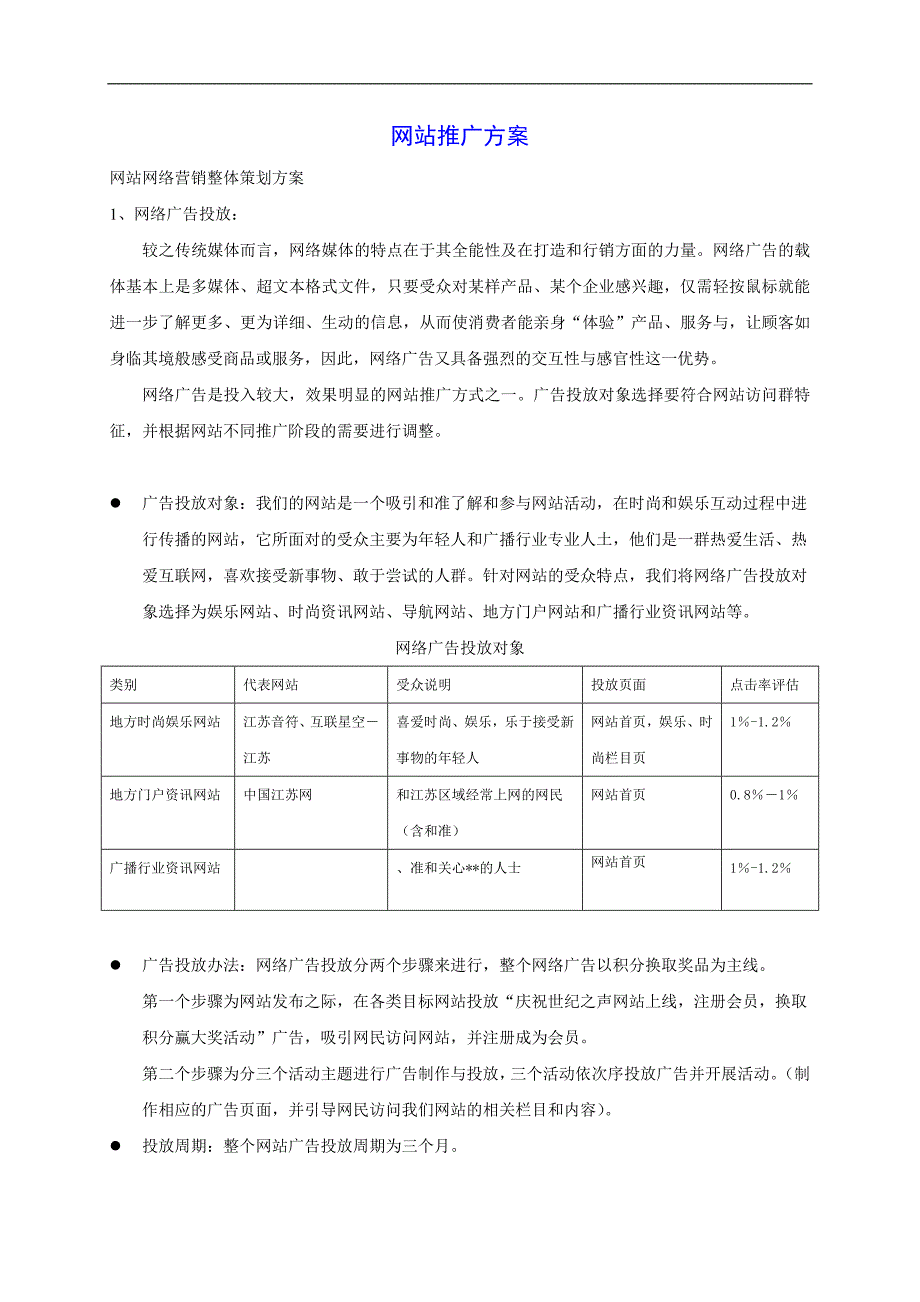 门户网站,社区网站,企业网站,营销推广,方法分析(南_第1页