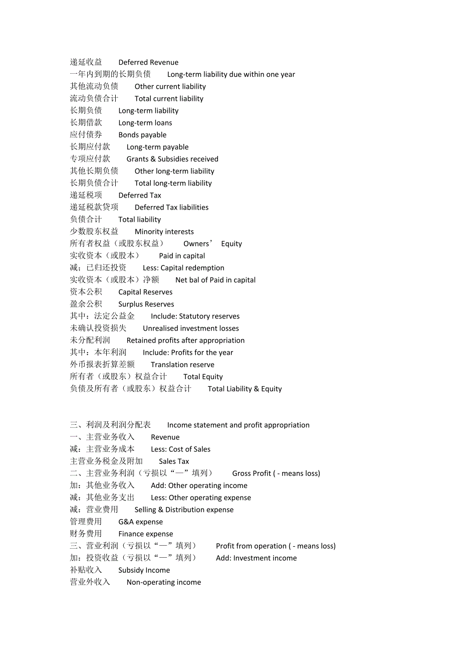 会计报表科目中英文对照_第3页