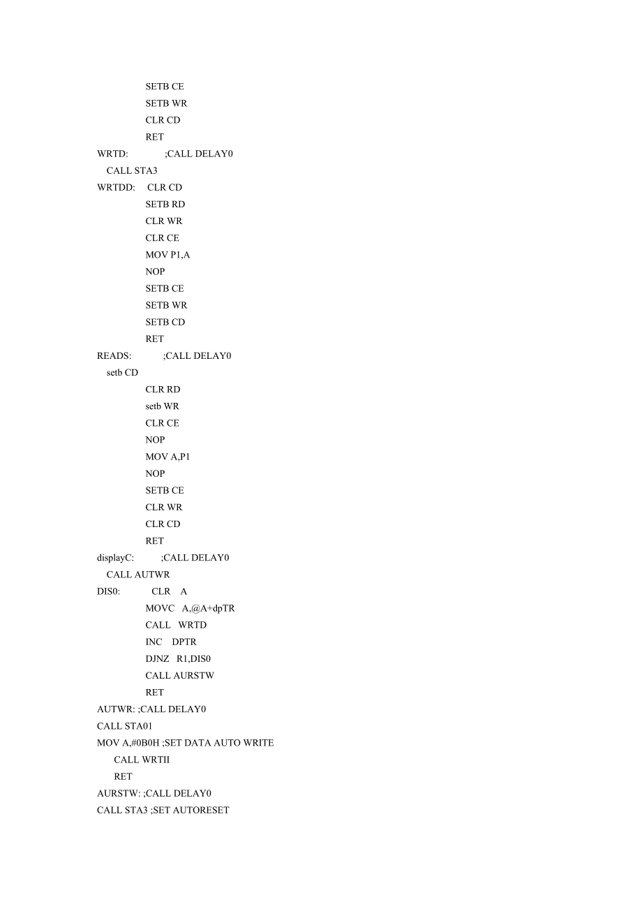 mcs51汇编程序在240x128液晶屏显示一幅图象_第4页