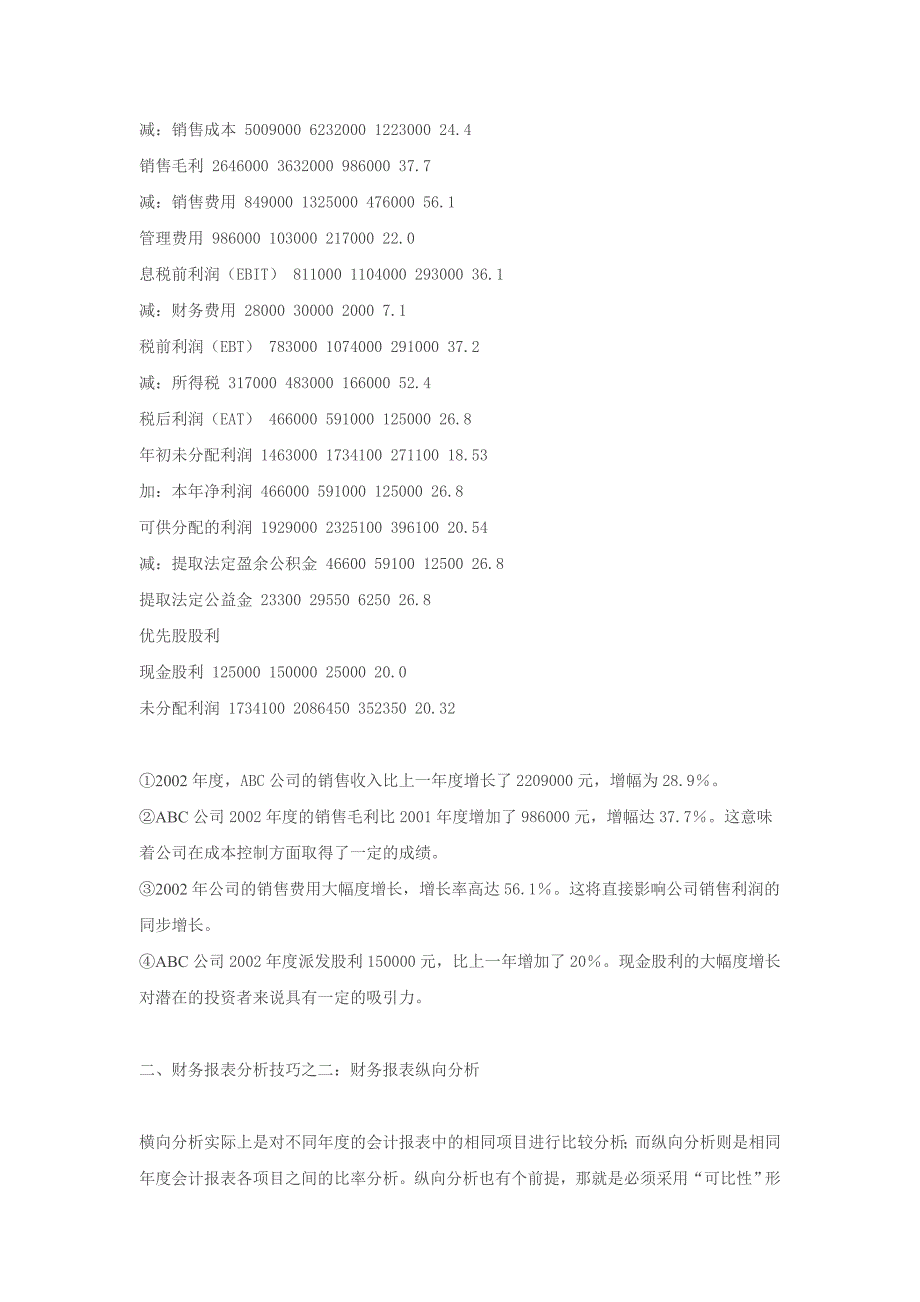 怎么从公司财务报表中分析一个公司经营状况_第2页