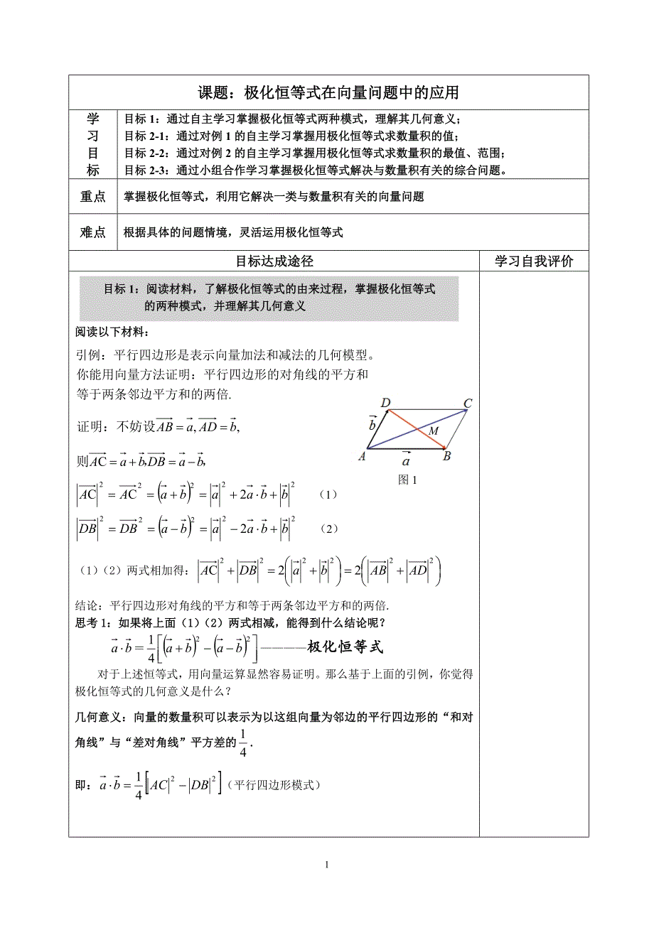 极化恒等式(学生版)_第1页