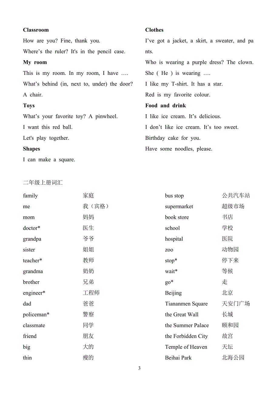 一至五单词句型_第3页