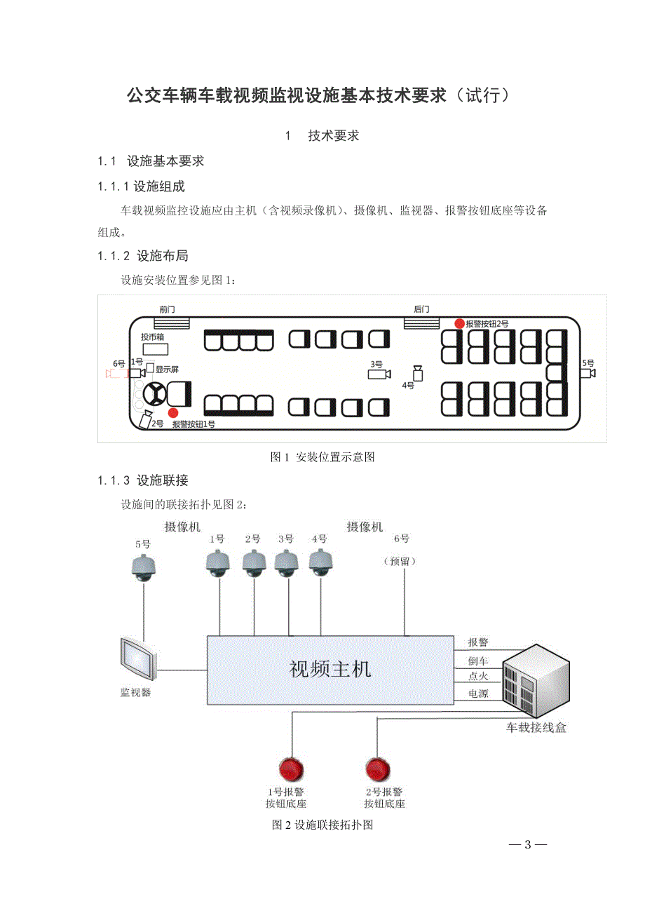 公交车辆车载视频监视设施基本技术要求_第1页