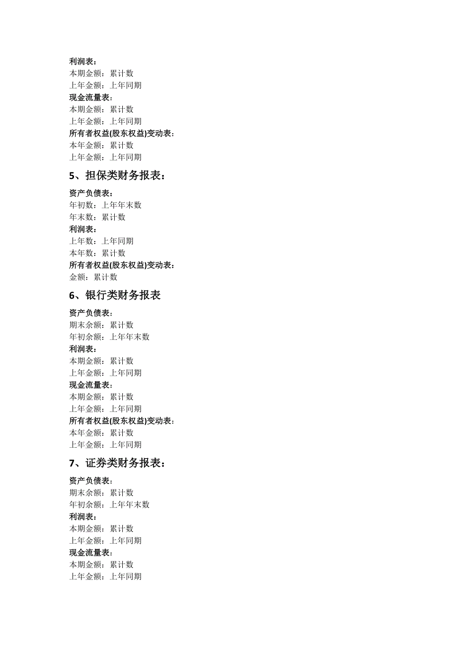 各类财务报表填表说明_第2页