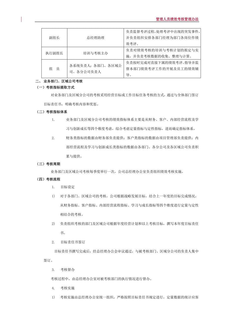 管理层员工绩效考核管理办法(试行)_第2页