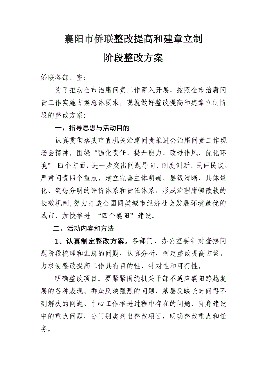 治庸问责整改方案_第1页