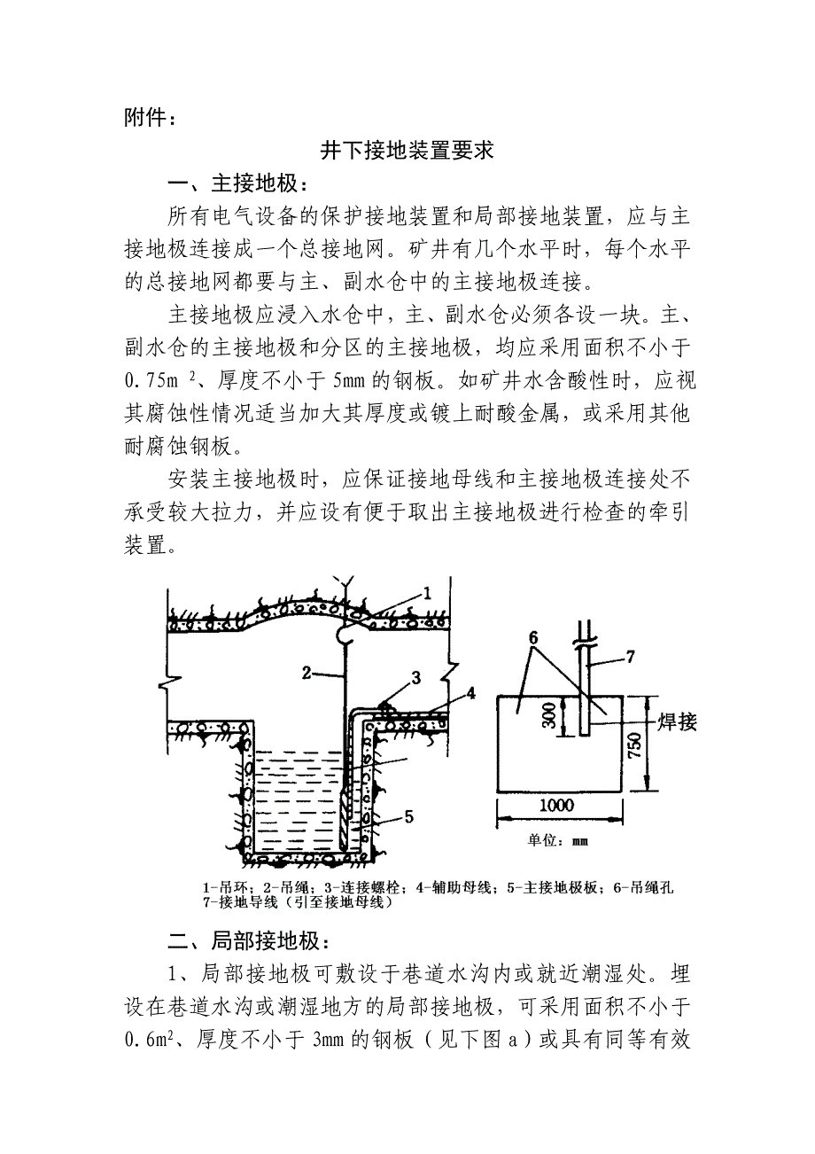 井下接地装置要求_第1页