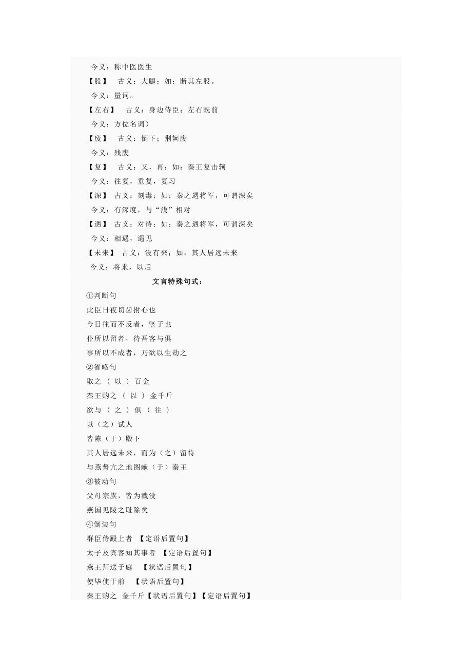 荆轲刺秦王 重点字词_第3页