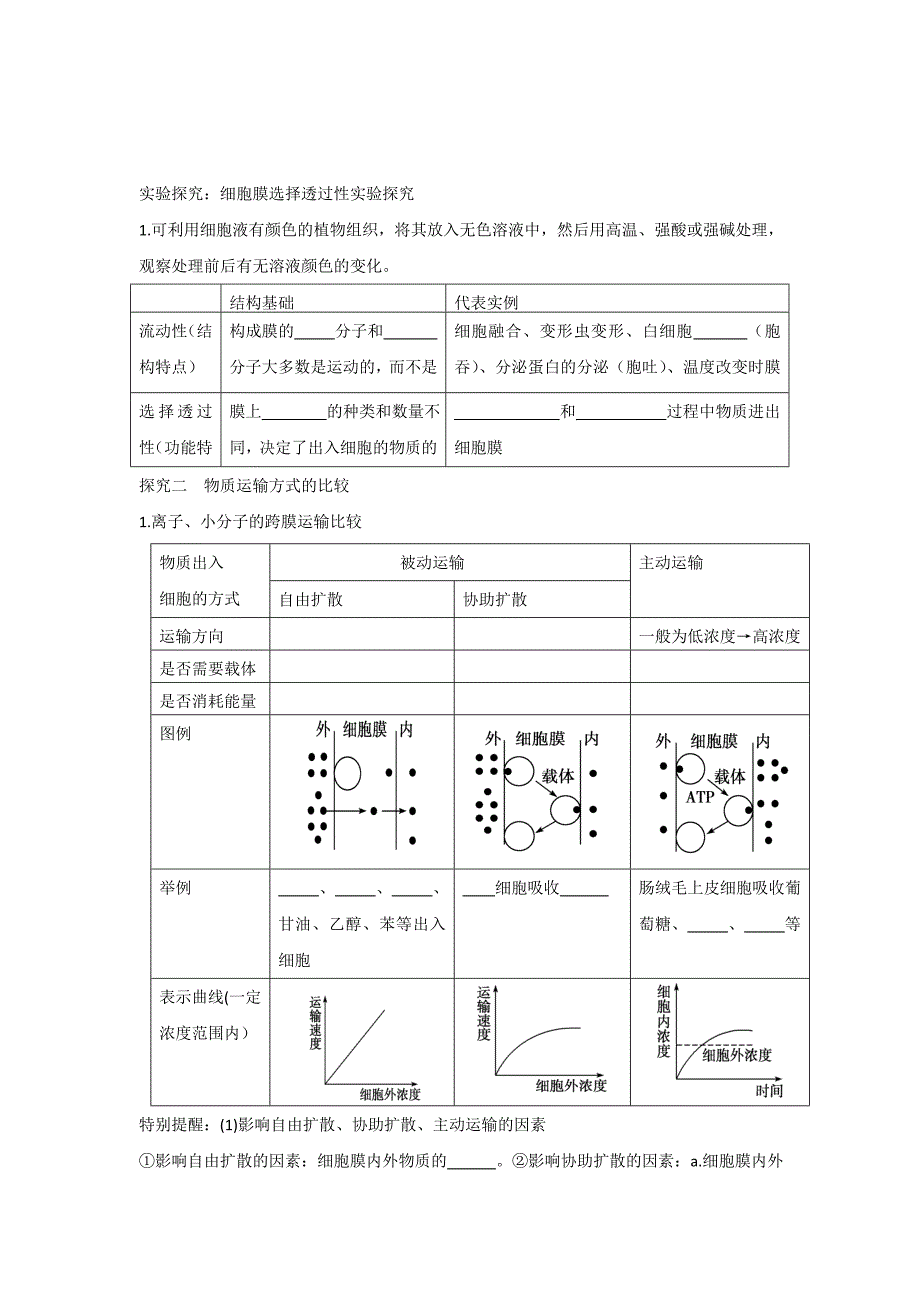 细胞膜 生物膜的流动镶嵌模型 物质跨膜运输的方式_第4页