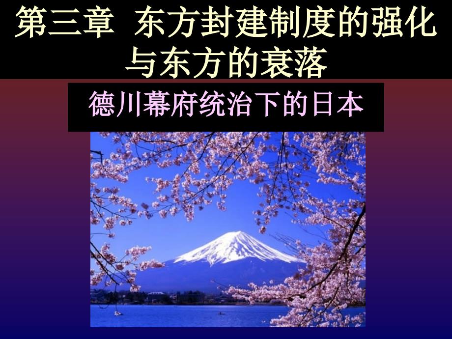 世界近代史之德川幕府统治下的日本_第1页