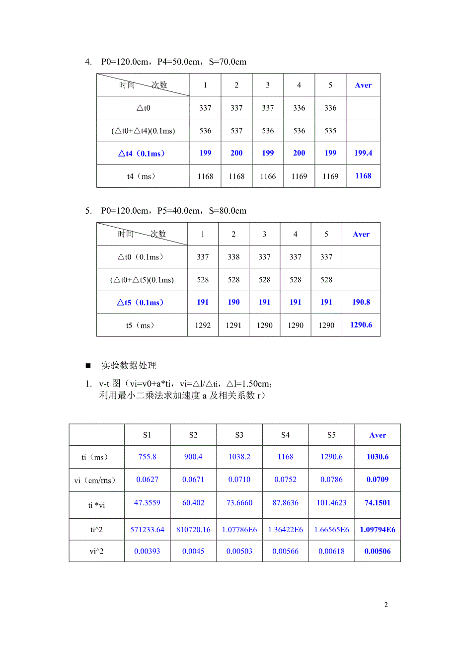 速度和加速度的测量-数据处理样本_第2页