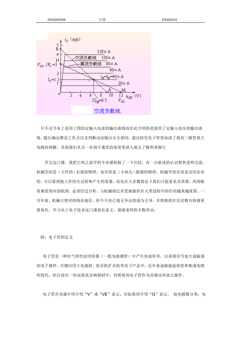 共阴极电压放大电路的原理分析5030209288王伟_第3页
