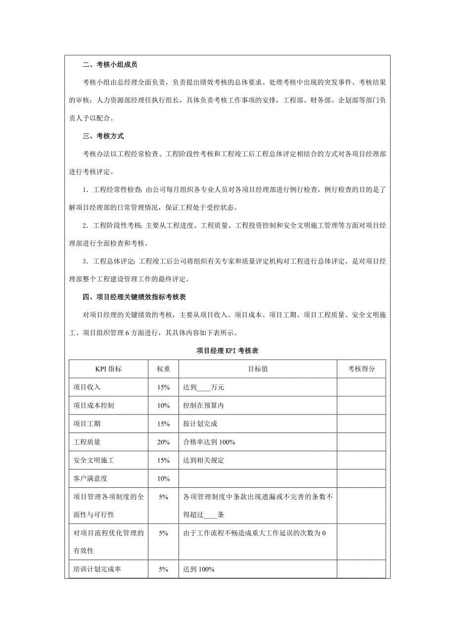 各类人员绩效考核方案模板_第5页