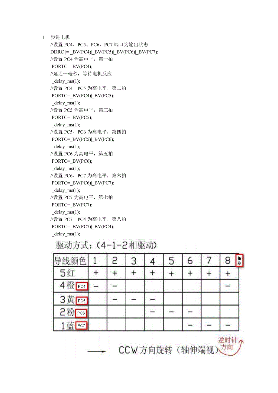 avr外设汇总之步进电机_第1页