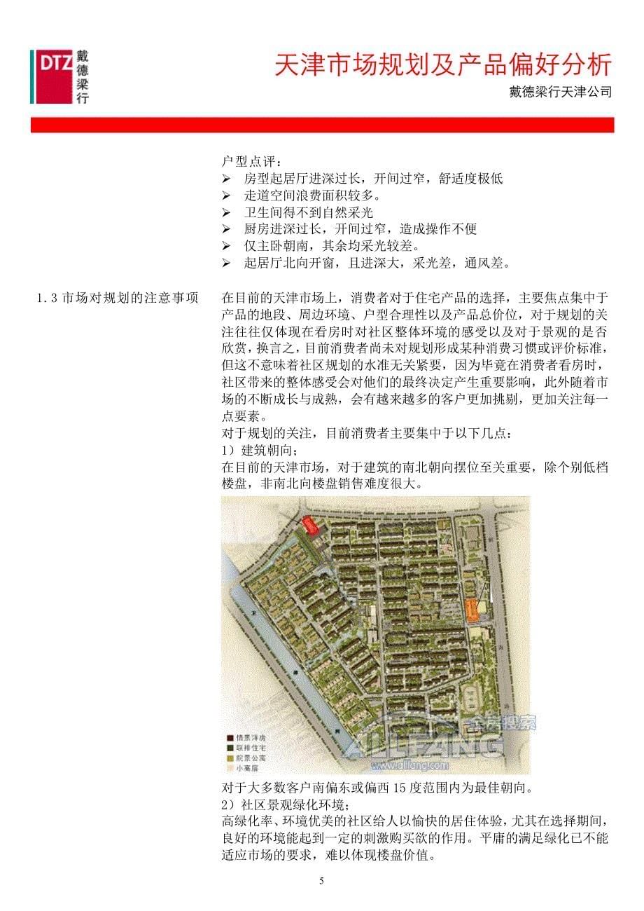 戴德梁行-天津房地产市场分析资料_第5页