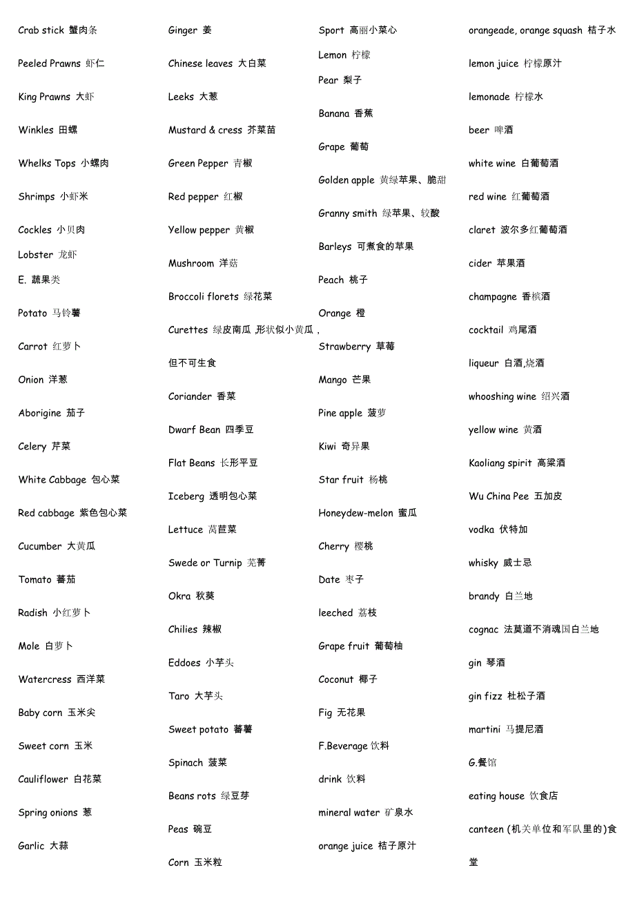 食物类 -英文词汇_第3页