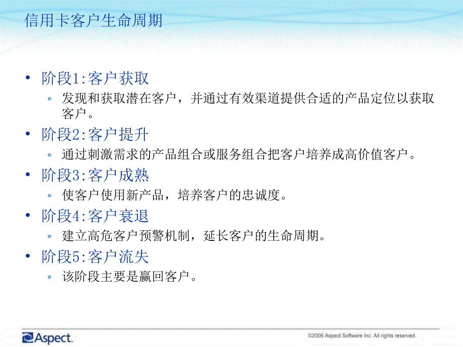 ASPECT如何支撑银行信用卡业务_第3页