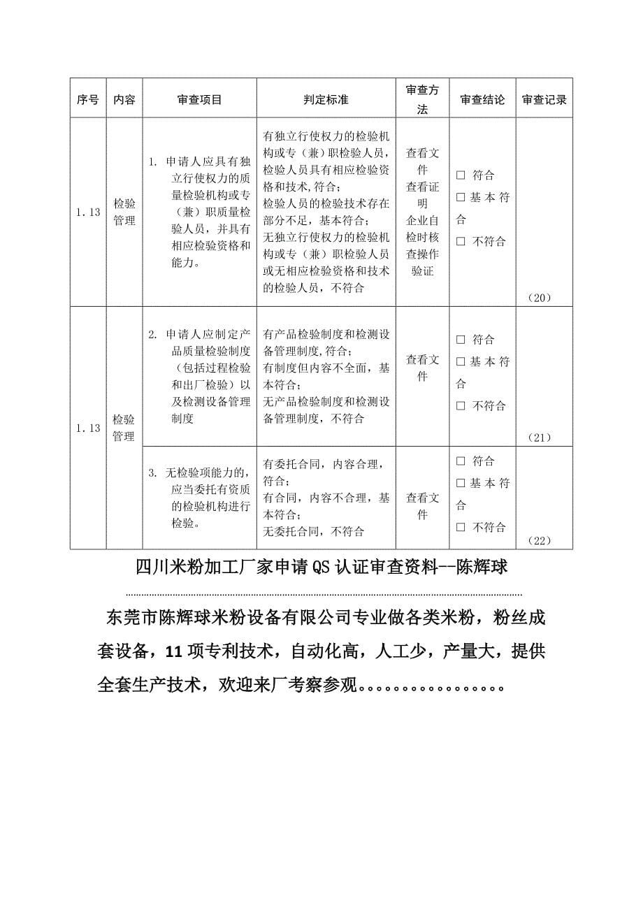 四川米粉加工厂家申请qs认证审查资料--陈辉球_第5页