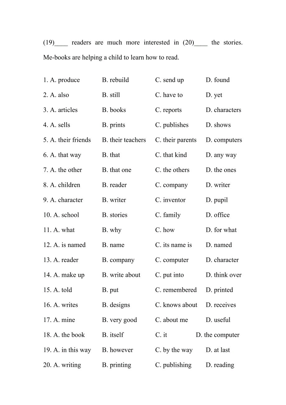 完形填空附答案_第4页