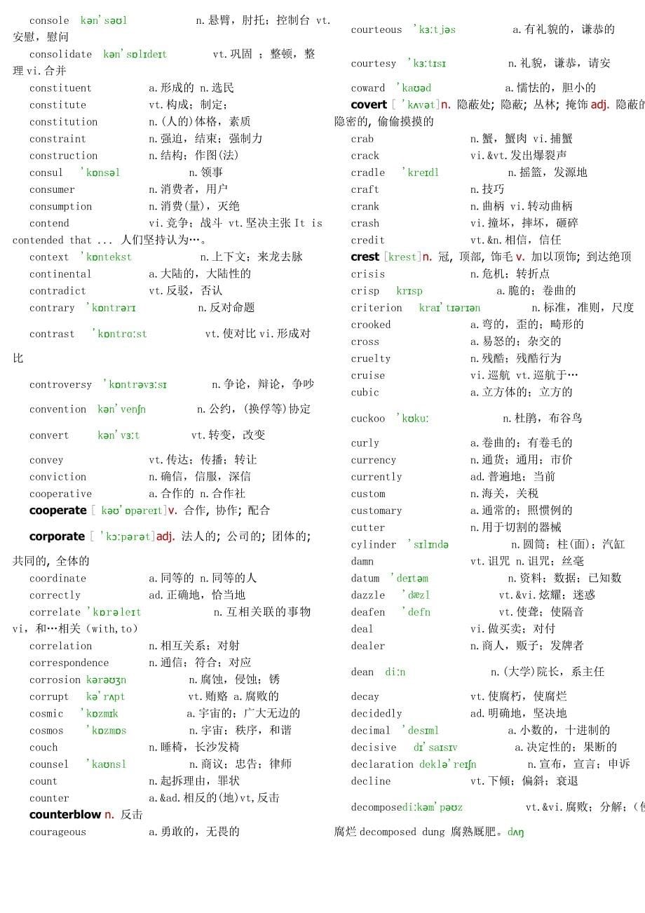 2015大学英语六级重点词汇_第5页