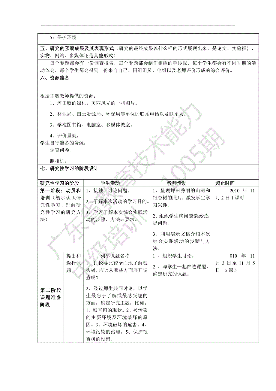 研究性学习方案模版_第4页