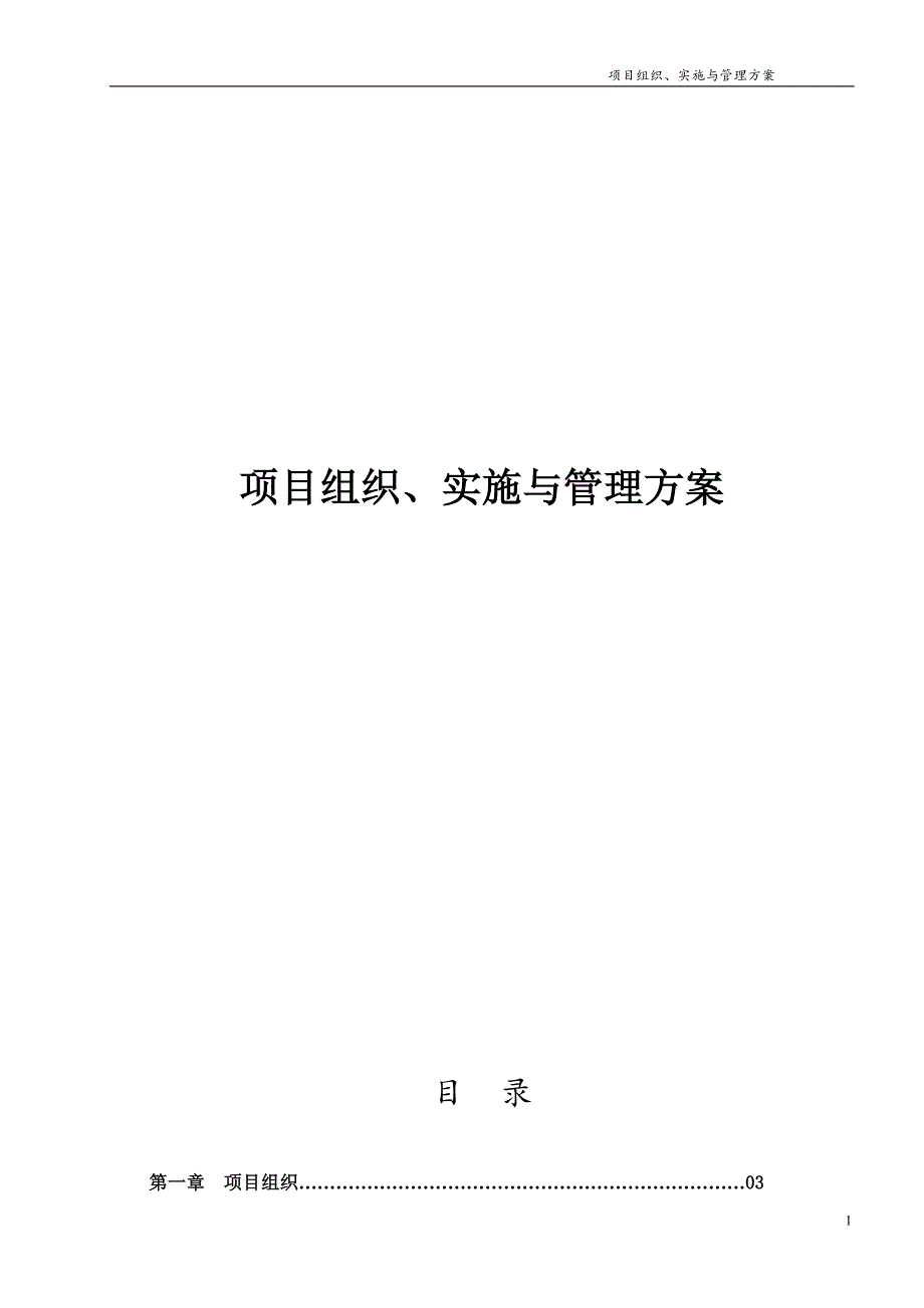 项目组织、实施与管理方案_第1页