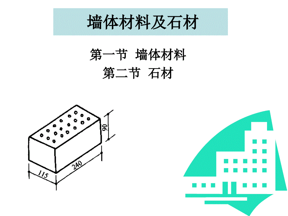 墙体材料及石材_第1页