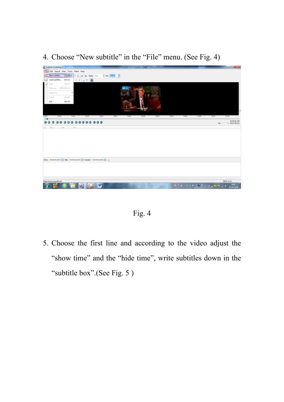做字幕的方法 subtitle workshop使用方法 英文版_第3页